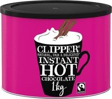Clipper Instant Hot Chocolate 1kg Hot Chocolate Powder Bulk Buy Tub for Home or