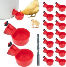 Pack of 16 Automatic Chicken Drinkers W/ Drill,Chicken Water Dispenser,Water