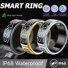 2026 Smart Ring LED Display Screen Heart Rate Blood Oxygen Monitor Waterproof