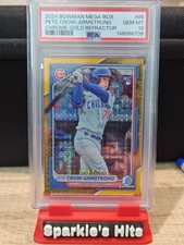 2024 Bowman Mega Box Pete Crow-Armstrong Chrome Gold Refractor 36/50 PSA 10 💎🔥