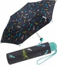 Ergobrella Regenschirm KinderTaschenschirm Schulmappe reflex razortooth dinosaur