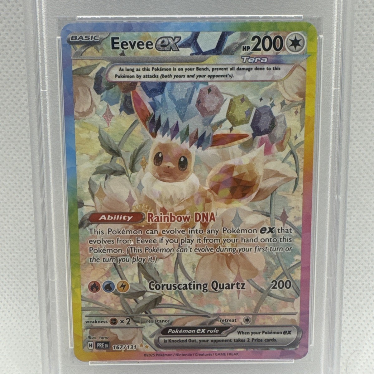 2000年 イーブイ ホロカード PSA8 Eevee ex 167/131 Sv: Prismatic Evolutions Holo for sale