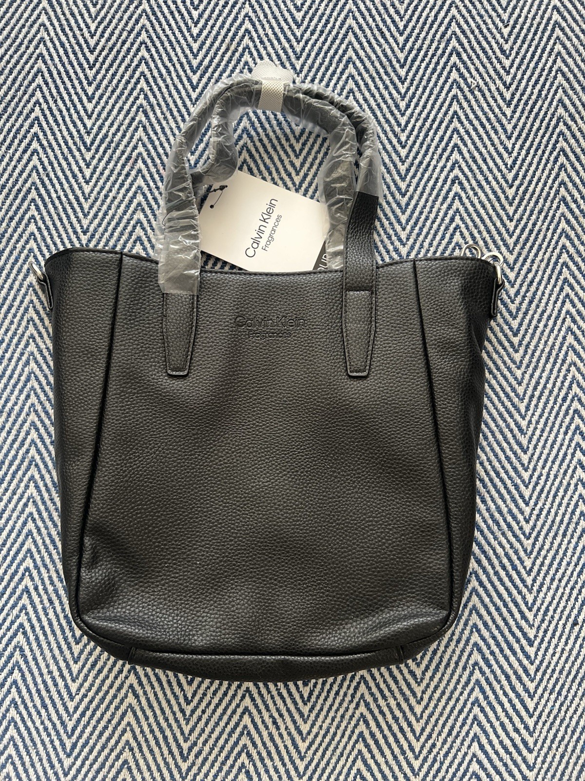 Calvin Klein Fragrances Black Tote/ Cross Body Bag , New With Tag