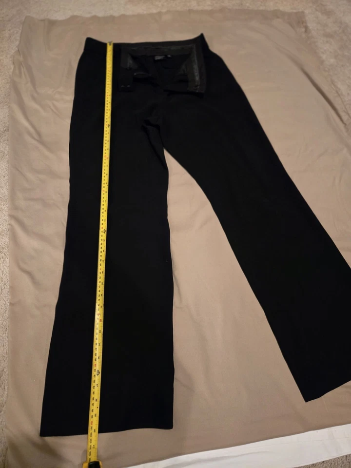Pantalones Anne Klein elegantes negros de pierna ancha Foto 4 de 4