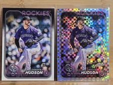 Dakota Hudson 2024 Topps Chrome Update X-Fractor Colorado Rockies Plus Base Card