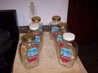 6 -VINTAGE " PEACE GARDEN " HONEY JARS - 4LB- LABELS INTACT w/BOX - NORTH DAKOTA — photo 3