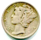 1920 SILVER MERCURY DIME !! Full Fasces !!