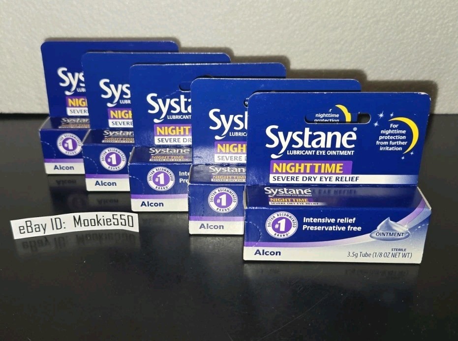 EXP 02/2028+!  5 LOT Systane Nighttime PM Lubricant Eye Ointment 3.5g 1/8oz