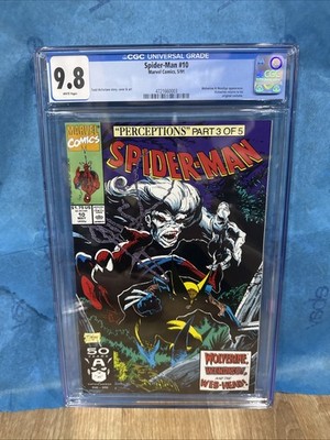 Spider-Man 10 1991 CGC 9.8 Wolverine & Wendigo Todd McFarlane Graded Comic