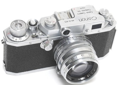 Canon IV SB film camera RF arrow on shoe Leica Screw Mount w. Canon Serenar 1,8