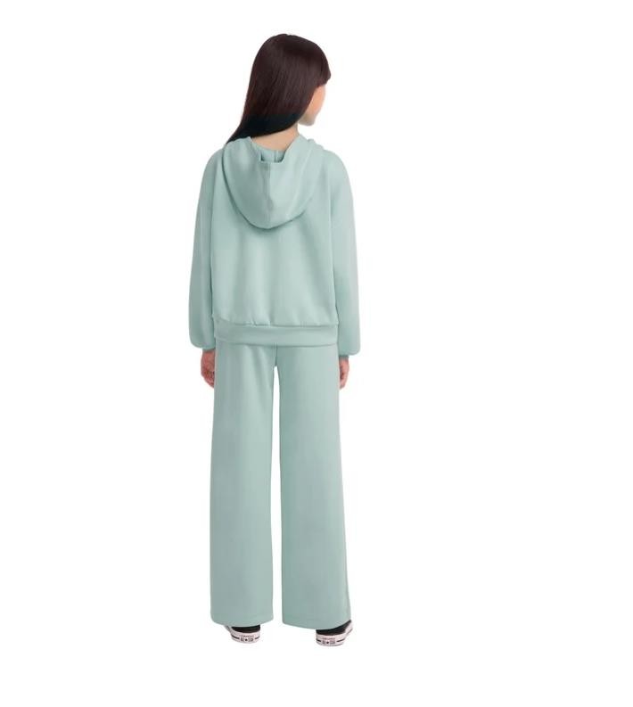 Converse Girls Boys Hoodie Sweatpants Green 2-Piece Relaxed Fit Elastic Waist thumbnail 3