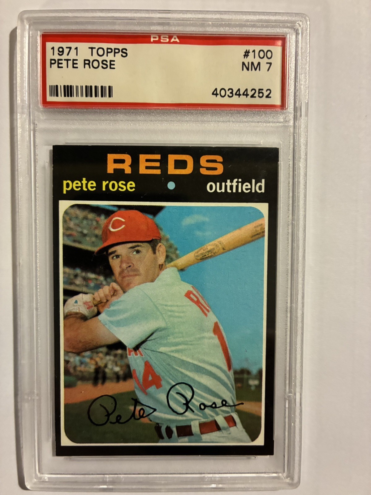 1971 Topps Pete Rose #100 PSA 7 Sharp