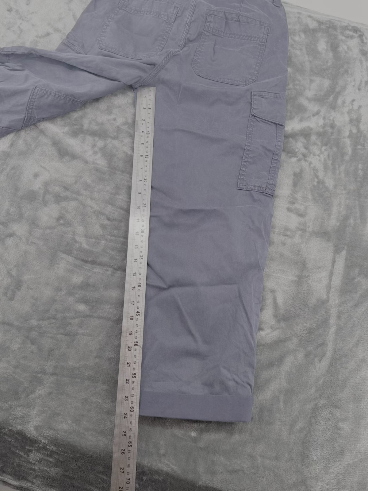 M&S Womens Cargo Trousers UK 6 Regular Navy Lyocell Stretch Utility Casual Pants image 8