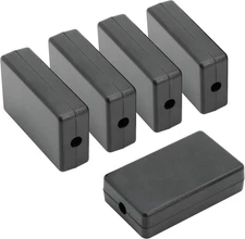 5-Pack ABS Plastic Electrical Junction Box, Black 2.4" x 1.4" x 0.7