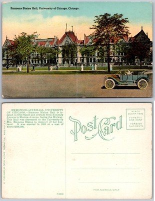 Emmons Blaine Hall University of Chicago IL Postcard