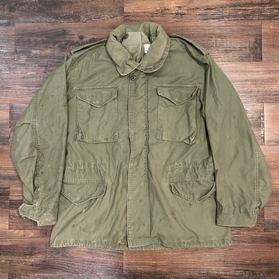Alpha Industries M65 Field Jacket Mens Medium Regular Green Vintage 1973 Scovill