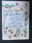 Japan - John Wanamaker stamps on menu - hand painted about 1910