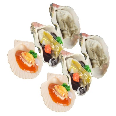  30 PCs Simulation Oyster -Jakobsmuschelmodelle Meeresfrüchtemodelle Desktop
