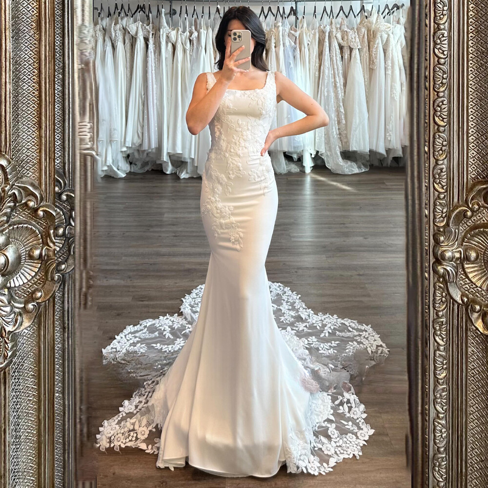 Mermaid Wedding Gown Bride Clothing And Accessories Deep V Neck