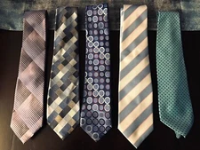 Set of 5 Men's Ties (Croft & Barrow/ Arrow/Kai Long)