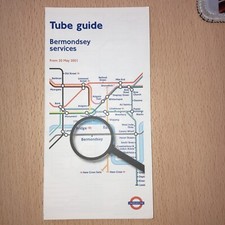 London. Underground Tube  Guide.  (.  Bermondsey.      May. 2001.    )