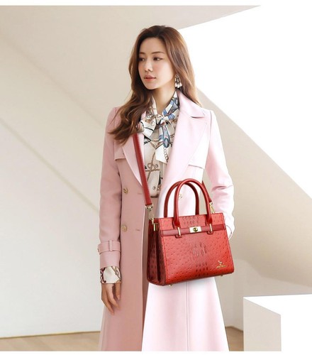 Women's 3-layer Soft Leather Designer Shoulder Tote Bag Large Capacity Handbag - Picture 10 of 29