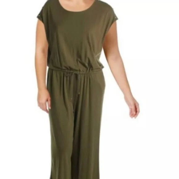 Ralph Lauren PLUS size olive green jumpsuit SZ 1X - Image 2 of 3