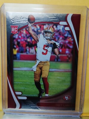 2021 Panini Absolute Football Trey Lance Foil Rookie Card #103 NINERS 49ers