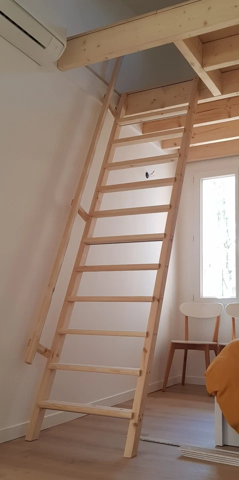 Scala soppalco letto a castello con Passamano di sicurezza larghezze salvaspazio - Bild 2 von 4