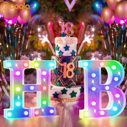 Colorful Light Up Letters Led Letter Lights Marquee Letter Signs Battery Powered - Picture 3 of 7
