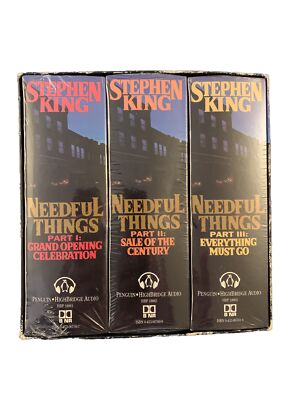 Needful Things: Read by Stephen King (1991 Audio Tapes) New, Factory Sealed