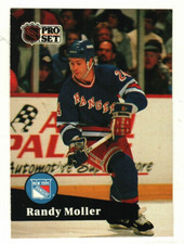 1991-92 PRO SET HOCKEY CARD - #163  RANDY MOLLER   NEW YORK RANGERS
