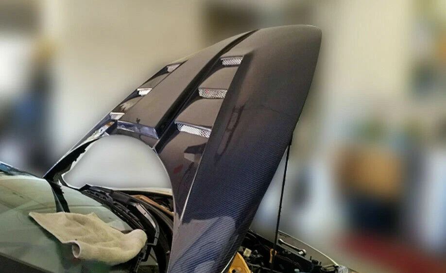 Fit for Hyundai Veloster 2011-2016 Carbon Fiber Front Hood Vented Bonnet Cover - Image 3 of 4