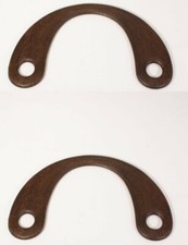 1 Pair Purse Handles Stained Plastic 4103025 Brown