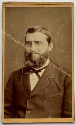 orig. CDV Fotografie Photographie vintage albumen 1880 A. Schmidt Pforzheim Herr
