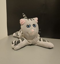 Vintage 1985 Tonka Pound Puppies Pur-r-ries Gray Black Blue Eyes 13" Large