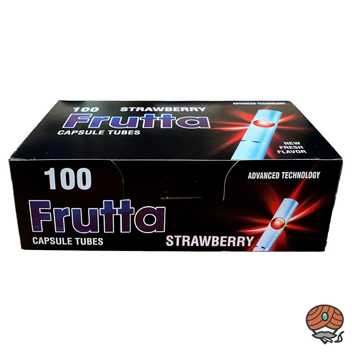 Frutta Hülsen Mit Klick Capsule - Erdbeer-Aroma, 5 X 100 Stück, Filterhülsen 84 Mm