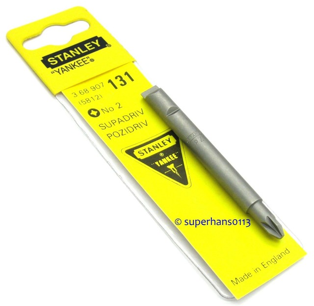 131b Genuine Stanley Yankee Screwdriver Pz2 5812 Bit No 2 Pozidrive