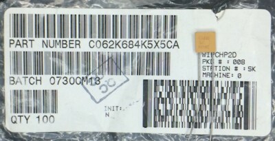 C062K684K5X5CA KEMET CAP CER 0.68UF 50V 10% RADIAL 4 PIECES