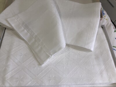 Made in Italy New 1pc  100% Linen Jacquard Towel 28 x49  Superb