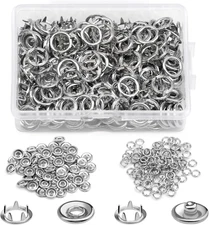 50 Sets Snap Button, 9.5Mm Metal Silver Snaps Buttons for Sewing and Crafting, O