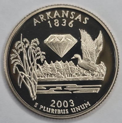 2003 S Gem Proof DCAM Arkanss State Quarter - CN-Clad
