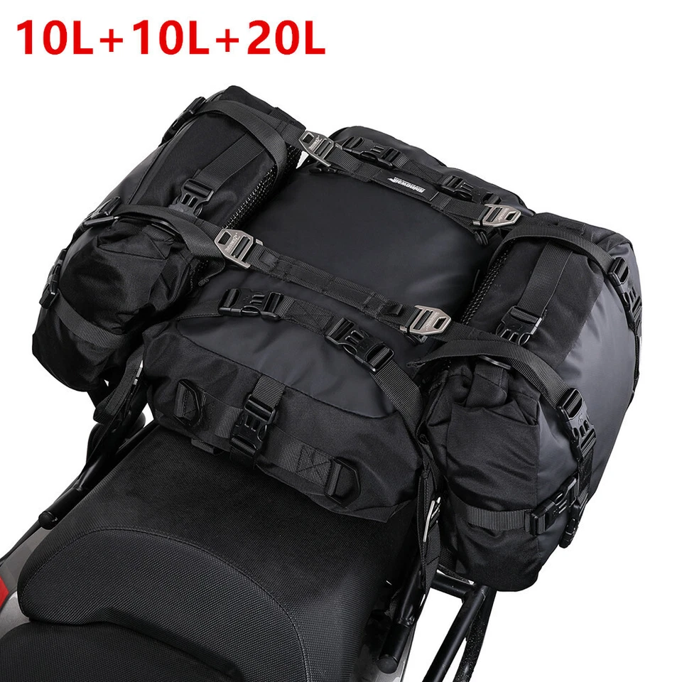 10/10/20L Asiento Trasero Moto Almacenamiento Maletero Bolsa Portaequipajes Bolso Equipaje Alforja Foto 2 de 4
