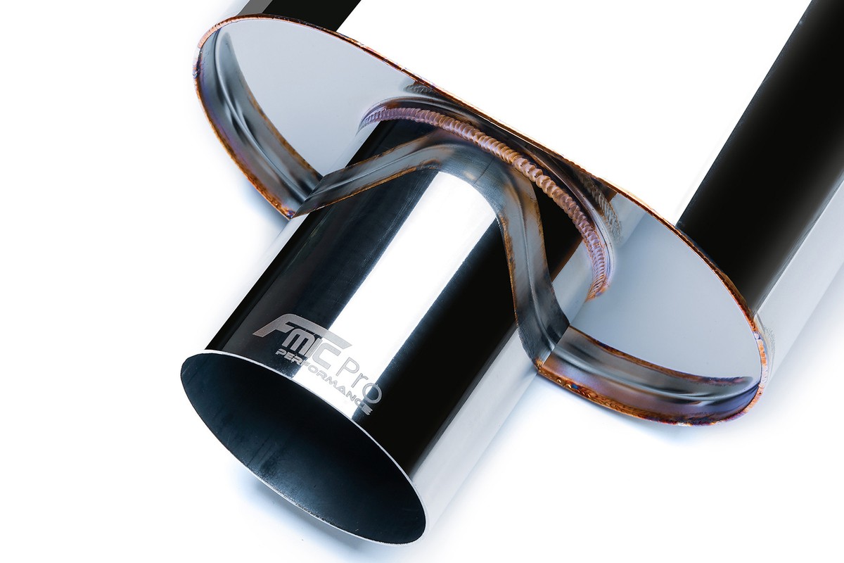 Silencieux D'échappement Rond FMIC.Pro En Inox - Longueur 350mm, Diamètre 51mm, Neuf