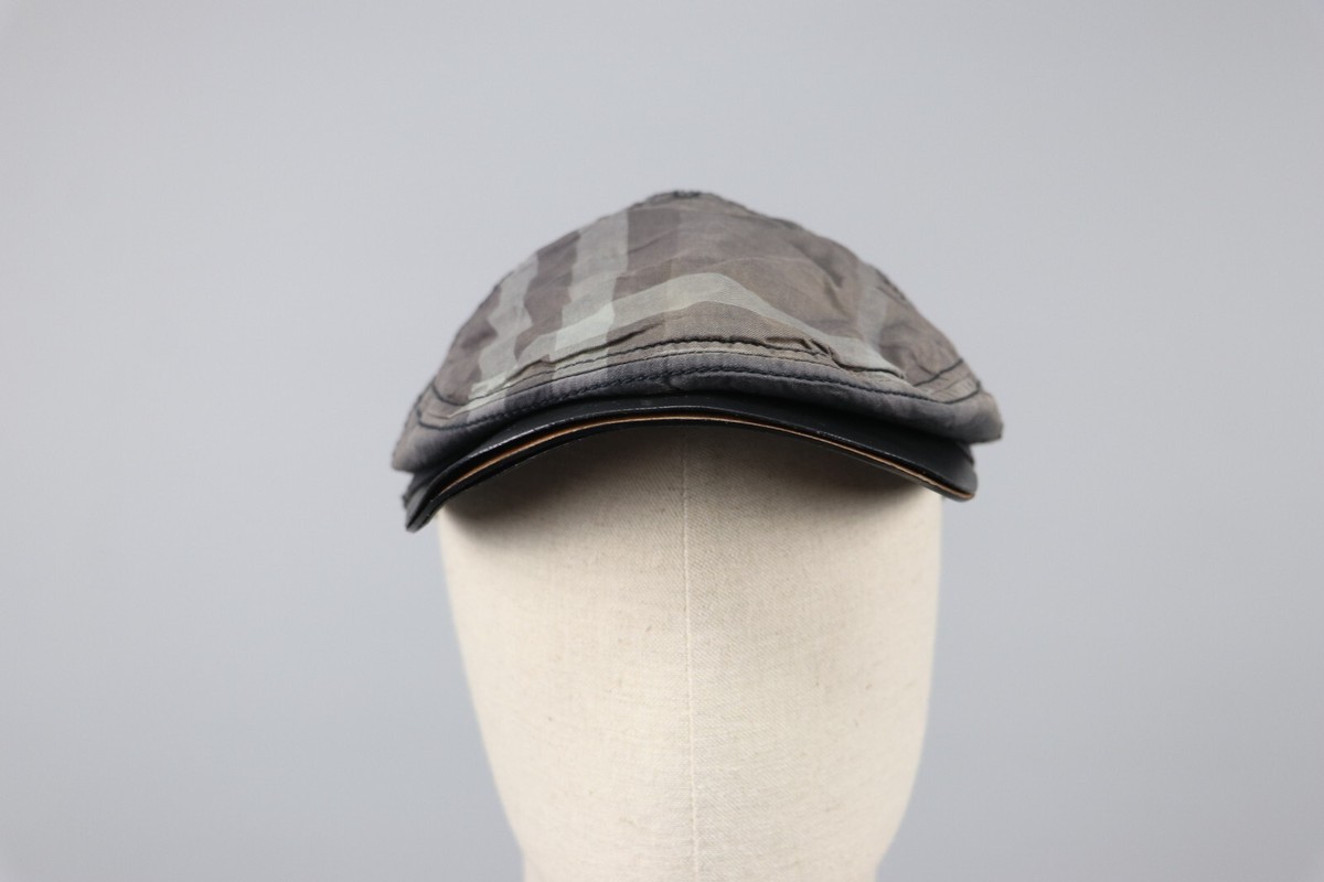Burberry Nova-Check Newsboy-style Cap, Authentic BURBERRY Vintage Gray Nova Check Newsboy Hat Flat Cap Sz S  main image 2