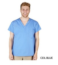 Unisex Scrub Wear V Neck Top SZ.M NEW CEILBLUE 7768 Medical Work 65 Poly35 Cott