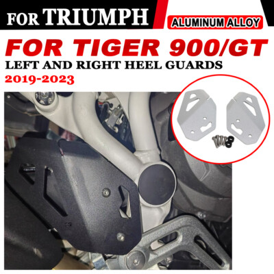 Silver For Tiger 900 GT/Pro/Rally 2019-2023 Left And Right Heel Guard Protector