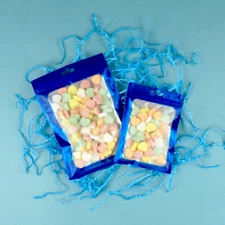 QQ Studio Matte Blue Mylar Bags, Foil Flat Bags, QuickQlick® Zip Bags for Food