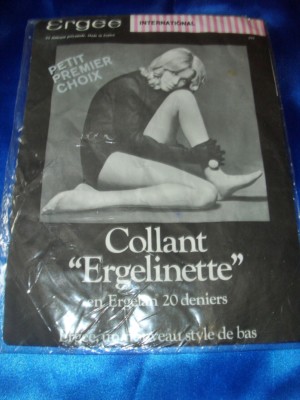 Vintage Ergee Ergelinette Feinstrumpfhose safari 20 den RETRO Tights OVP