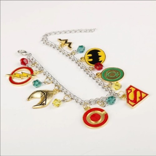 NUEVA LIGA DE LA JUSTICIA Superman Mujer Maravilla 👩 Pulsera con dijes - Imagen 4 de 6